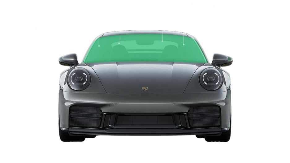 Window tint benefits visualized on a car